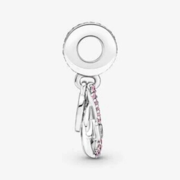 NIB PANDORA Mom Infinity Pavé Double Dangle Charm 791468C01 Sterling Silver Gift - Picture 3 of 7